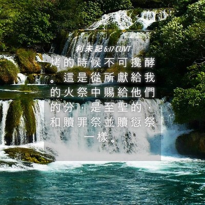 Picture 04 - 利 未 記 6:17 CUVT - 烤 的 時 候 不 可 攙 酵 。 這 是 從 - Bible Verse Picture