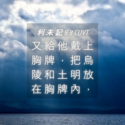 Picture 04 - 利 未 記 8:8 CUVT - 又 給 他 戴 上 胸 牌 ， 把 烏 陵 和 - Bible Verse Picture