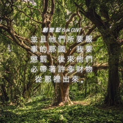 Picture 04 - 創 世 記 15:14 CUVT - 並 且 他 們 所 要 服 事 的 那 國 ， - Bible Verse Picture