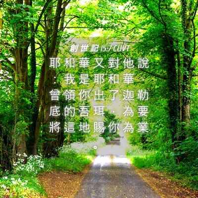 Picture 04 - 創 世 記 15:7 CUVT - 耶 和 華 又 對 他 說 ： 我 是 耶 和 - Bible Verse Picture