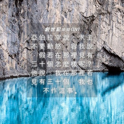 Picture 04 - 創 世 記 18:30 CUVT - 亞 伯 拉 罕 說 ： 求 主 不 要 動 怒 - Bible Verse Picture