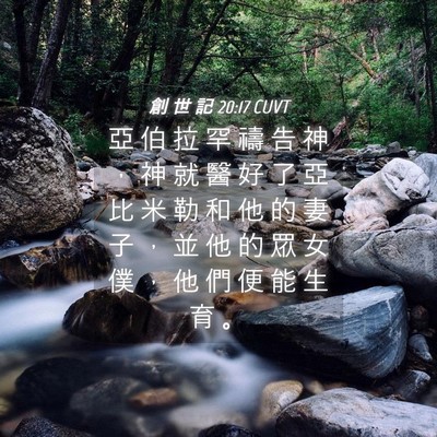 Picture 04 - 創 世 記 20:17 CUVT - 亞 伯 拉 罕 禱 告 神 ， 神 就 醫 好 - Bible Verse Picture