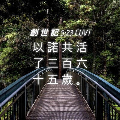 Picture 04 - 創 世 記 5:23 CUVT - 以 諾 共 活 了 三 百 六 十 五 歲 - Bible Verse Picture