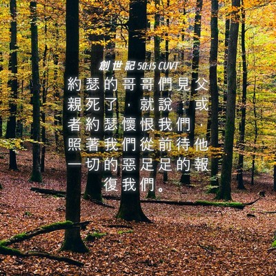 Picture 04 - 創 世 記 50:15 CUVT - 約 瑟 的 哥 哥 們 見 父 親 死 了 ， - Bible Verse Picture