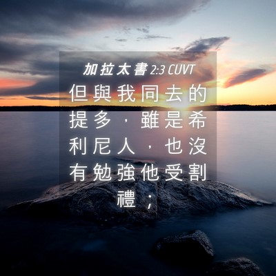 Picture 04 - 加 拉 太 書 2:3 CUVT - 但 與 我 同 去 的 提 多 ， 雖 是 希 - Bible Verse Picture
