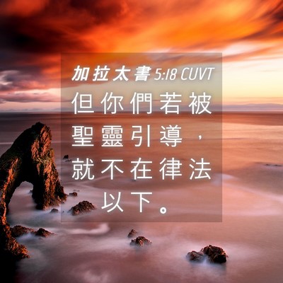 Picture 04 - 加 拉 太 書 5:18 CUVT - 但 你 們 若 被 聖 靈 引 導 ， 就 不 - Bible Verse Picture