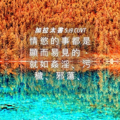 Picture 04 - 加 拉 太 書 5:19 CUVT - 情 慾 的 事 都 是 顯 而 易 見 的 ， - Bible Verse Picture