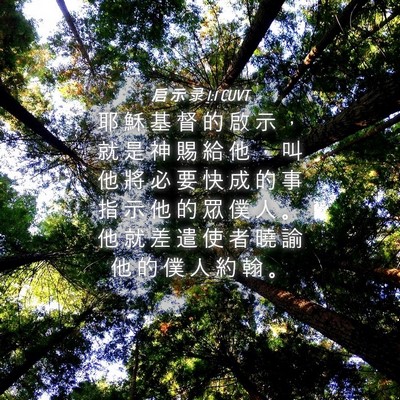 Picture 04 - 启 示 录 1:1 CUVT - 耶 穌 基 督 的 啟 示 ， 就 是 神 賜 - Bible Verse Picture