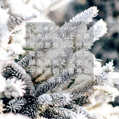 Picture 04 - 启 示 录 10:8 CUVT - 我 先 前 從 天 上 所 聽 見 的 那 聲 - Bible Verse Picture
