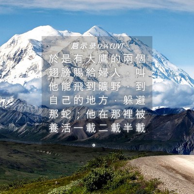 Picture 04 - 启 示 录 12:14 CUVT - 於 是 有 大 鷹 的 兩 個 翅 膀 賜 給 - Bible Verse Picture