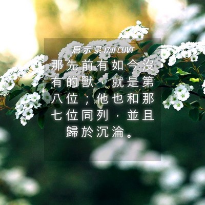 Picture 04 - 启 示 录 17:11 CUVT - 那 先 前 有 如 今 沒 有 的 獸 ， 就 - Bible Verse Picture