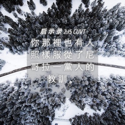 Picture 04 - 启 示 录 2:15 CUVT - 你 那 裡 也 有 人 照 樣 服 從 了 尼 - Bible Verse Picture