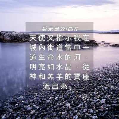 Picture 04 - 启 示 录 22:1 CUVT - 天 使 又 指 示 我 在 城 內 街 道 當 - Bible Verse Picture