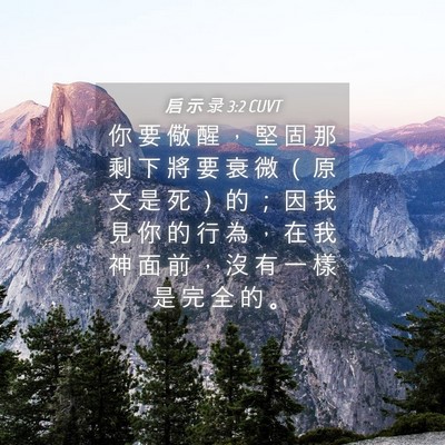 Picture 04 - 启 示 录 3:2 CUVT - 你 要 儆 醒 ， 堅 固 那 剩 下 將 要 - Bible Verse Picture