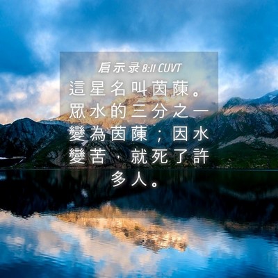 Picture 04 - 启 示 录 8:11 CUVT - 這 星 名 叫 茵 蔯 。 眾 水 的 三 分 - Bible Verse Picture