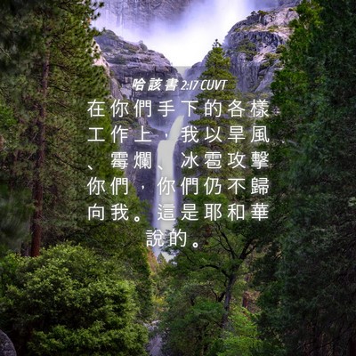 Picture 04 - 哈 該 書 2:17 CUVT - 在 你 們 手 下 的 各 樣 工 作 上 ， - Bible Verse Picture