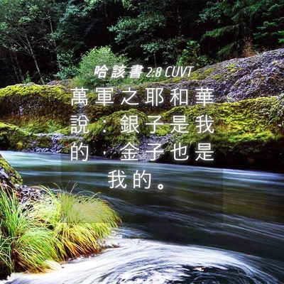 Picture 04 - 哈 該 書 2:8 CUVT - 萬 軍 之 耶 和 華 說 ： 銀 子 是 我 - Bible Verse Picture