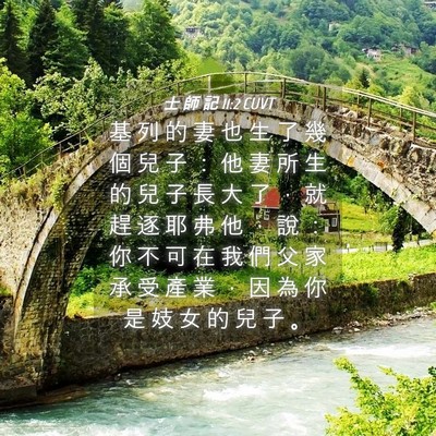 Picture 04 - 士 師 記 11:2 CUVT - 基 列 的 妻 也 生 了 幾 個 兒 子 ： - Bible Verse Picture