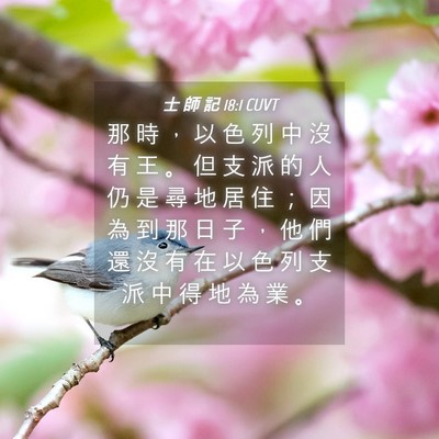 Picture 04 - 士 師 記 18:1 CUVT - 那 時 ， 以 色 列 中 沒 有 王 。 但 - Bible Verse Picture