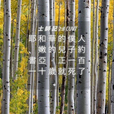 Picture 04 - 士 師 記 2:8 CUVT - 耶 和 華 的 僕 人 、 嫩 的 兒 子 約 - Bible Verse Picture