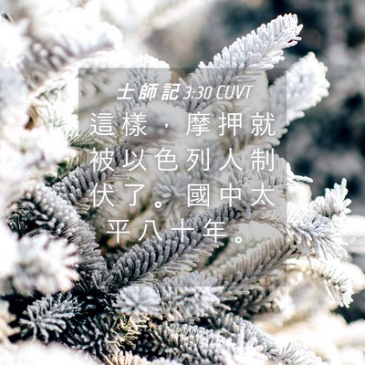 Picture 04 - 士 師 記 3:30 CUVT - 這 樣 ， 摩 押 就 被 以 色 列 人 制 - Bible Verse Picture
