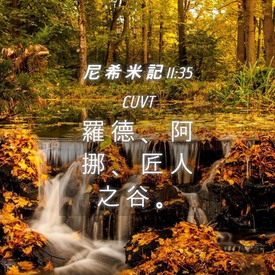 Picture 04 - 尼 希 米 記 11:35 CUVT - 羅 德 、 阿 挪 、 匠 人 之 谷 - Bible Verse Picture