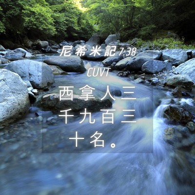 Picture 04 - 尼 希 米 記 7:38 CUVT - 西 拿 人 三 千 九 百 三 十 名 - Bible Verse Picture
