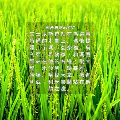 Picture 04 - 尼 希 米 記 8:4 CUVT - 文 士 以 斯 拉 站 在 為 這 事 特 備 - Bible Verse Picture