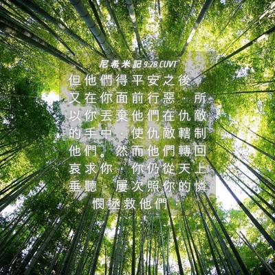 Picture 04 - 尼 希 米 記 9:28 CUVT - 但 他 們 得 平 安 之 後 ， 又 在 你 - Bible Verse Picture
