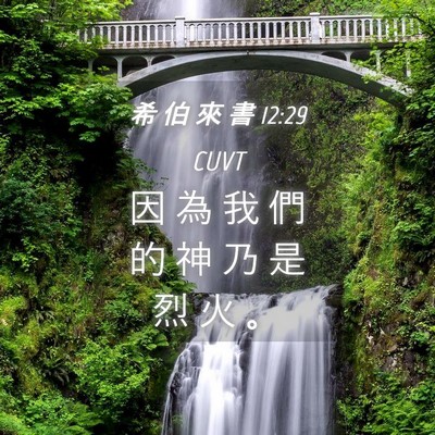 Picture 04 - 希 伯 來 書 12:29 CUVT - 因 為 我 們 的 神 乃 是 烈 火 - Bible Verse Picture