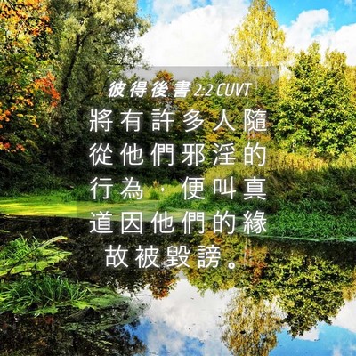 Picture 04 - 彼 得 後 書 2:2 CUVT - 將 有 許 多 人 隨 從 他 們 邪 淫 的 - Bible Verse Picture