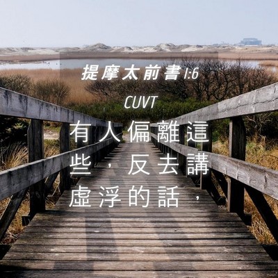 Picture 04 - 提 摩 太 前 書 1:6 CUVT - 有 人 偏 離 這 些 ， 反 去 講 虛 浮 - Bible Verse Picture