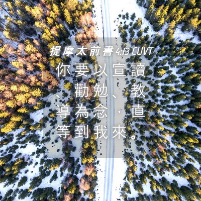 Picture 04 - 提 摩 太 前 書 4:13 CUVT - 你 要 以 宣 讀 、 勸 勉 、 教 導 為 - Bible Verse Picture