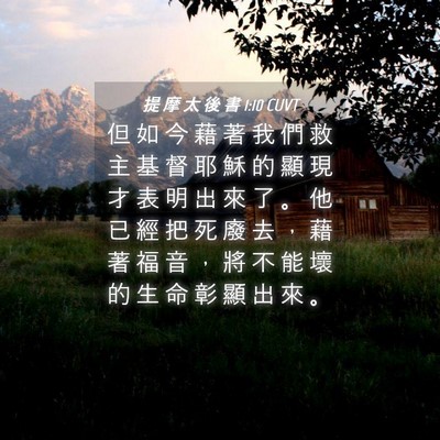 Picture 04 - 提 摩 太 後 書 1:10 CUVT - 但 如 今 藉 著 我 們 救 主 基 督 耶 - Bible Verse Picture