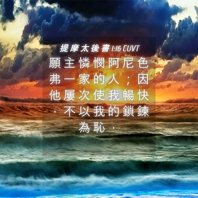 Picture 04 - 提 摩 太 後 書 1:16 CUVT - 願 主 憐 憫 阿 尼 色 弗 一 家 的 人 - Bible Verse Picture