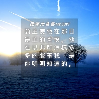Picture 04 - 提 摩 太 後 書 1:18 CUVT - 願 主 使 他 在 那 日 得 主 的 憐 憫 - Bible Verse Picture