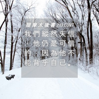 Picture 04 - 提 摩 太 後 書 2:13 CUVT - 我 們 縱 然 失 信 ， 他 仍 是 可 信 - Bible Verse Picture