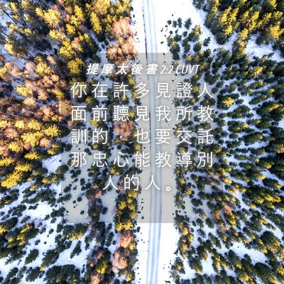 Picture 04 - 提 摩 太 後 書 2:2 CUVT - 你 在 許 多 見 證 人 面 前 聽 見 我 - Bible Verse Picture