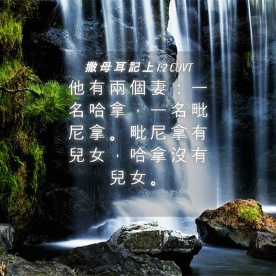 Picture 04 - 撒 母 耳 記 上 1:2 CUVT - 他 有 兩 個 妻 ： 一 名 哈 拿 ， 一 - Bible Verse Picture