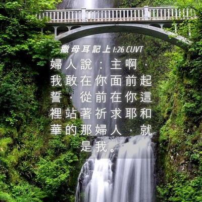 Picture 04 - 撒 母 耳 記 上 1:26 CUVT - 婦 人 說 ： 主 啊 ， 我 敢 在 你 面 - Bible Verse Picture