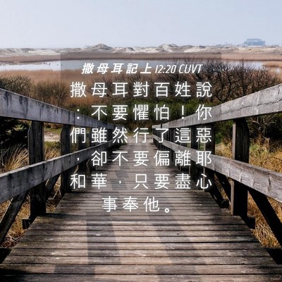 Picture 04 - 撒 母 耳 記 上 12:20 CUVT - 撒 母 耳 對 百 姓 說 ： 不 要 懼 怕 - Bible Verse Picture