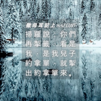 Picture 04 - 撒 母 耳 記 上 14:42 CUVT - 掃 羅 說 ： 你 們 再 掣 籤 ， 看 是 - Bible Verse Picture