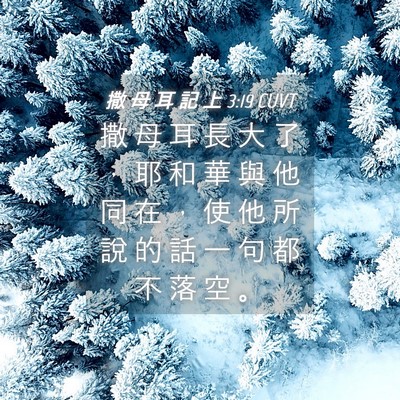 Picture 04 - 撒 母 耳 記 上 3:19 CUVT - 撒 母 耳 長 大 了 ， 耶 和 華 與 他 - Bible Verse Picture