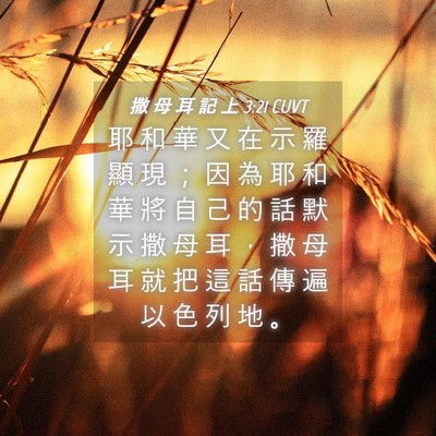 Picture 04 - 撒 母 耳 記 上 3:21 CUVT - 耶 和 華 又 在 示 羅 顯 現 ； 因 為 - Bible Verse Picture