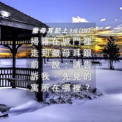 Picture 04 - 撒 母 耳 記 上 9:18 CUVT - 掃 羅 在 城 門 裡 走 到 撒 母 耳 跟 - Bible Verse Picture