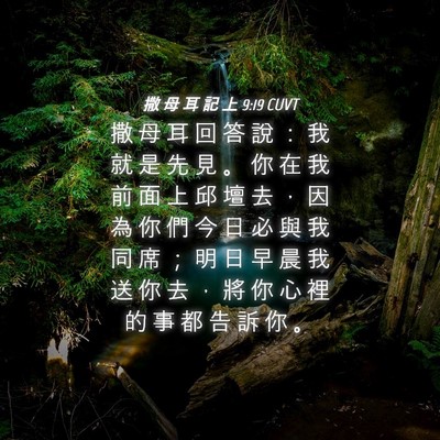 Picture 04 - 撒 母 耳 記 上 9:19 CUVT - 撒 母 耳 回 答 說 ： 我 就 是 先 見 - Bible Verse Picture