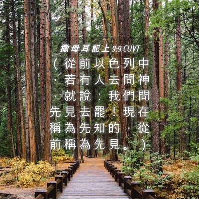 Picture 04 - 撒 母 耳 記 上 9:9 CUVT - （ 從 前 以 色 列 中 ， 若 有 人 去 - Bible Verse Picture