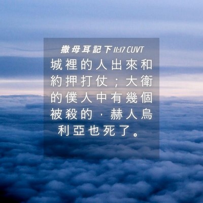 Picture 04 - 撒 母 耳 記 下 11:17 CUVT - 城 裡 的 人 出 來 和 約 押 打 仗 ； - Bible Verse Picture