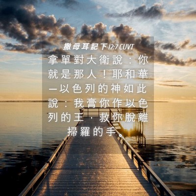 Picture 04 - 撒 母 耳 記 下 12:7 CUVT - 拿 單 對 大 衛 說 ： 你 就 是 那 人 - Bible Verse Picture
