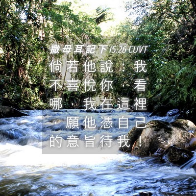 Picture 04 - 撒 母 耳 記 下 15:26 CUVT - 倘 若 他 說 ： 我 不 喜 悅 你 ， 看 - Bible Verse Picture